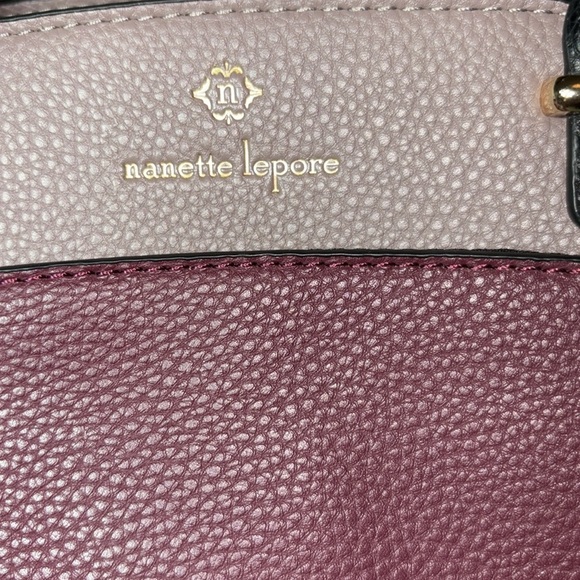 🔥SALE Nanette Lepore Lancaster Triple Section Satchel with bonus card case - Picture 2 of 11
